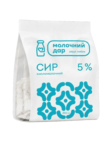 Сир кисломолочний 5%, 350 г