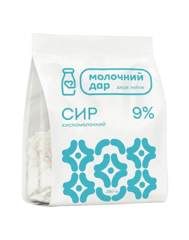 Сир кисломолочний 9%, 350 г