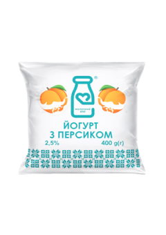 Йогурт з наповнювачем "Персик" 2,5 %, 400 г