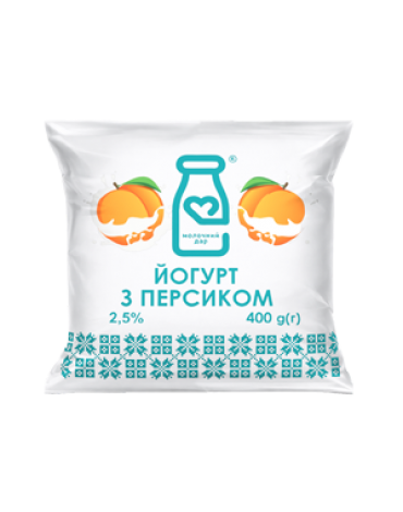 Йогурт з наповнювачем "Персик" 2,5 %