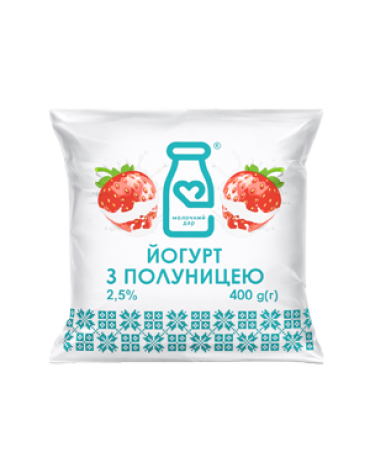 Йогурт з наповнювачем "Полуниця" 2,5 %